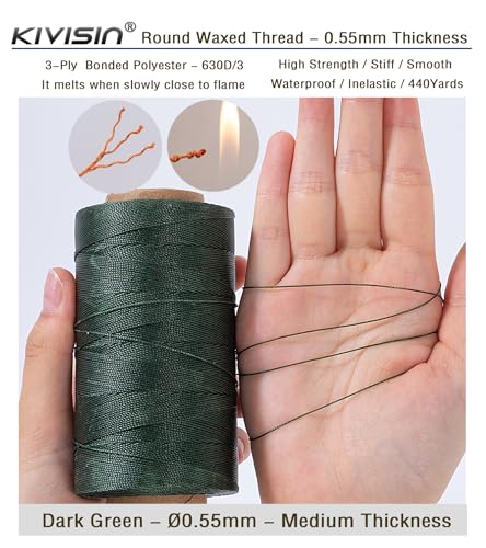 Round Waxed Polyester Thread 0.55mm