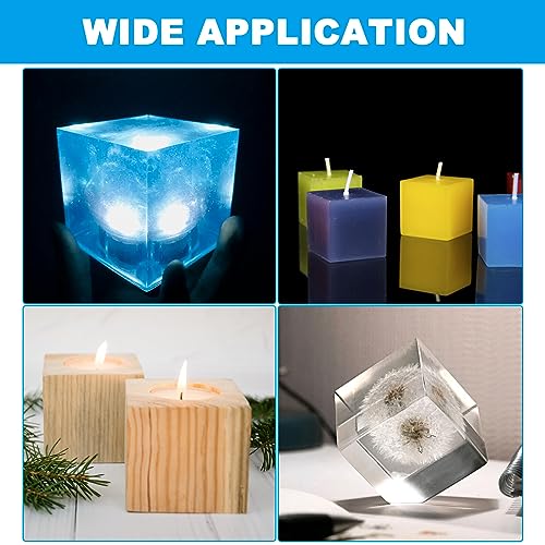 2 Pack Square Resin Molds Cube Silicone Casting Molds (2 Count)