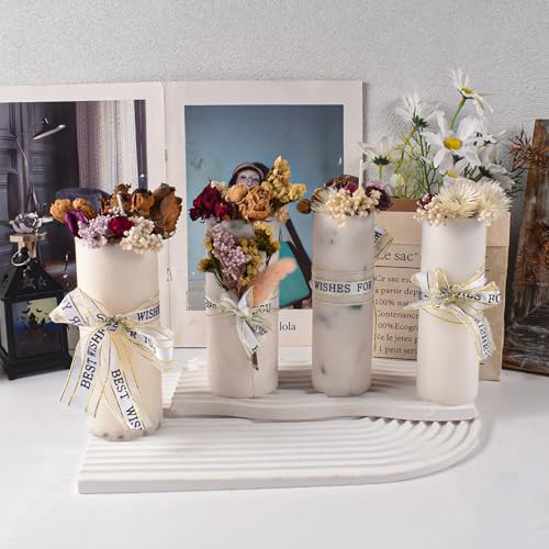 2 Pack 6 Inch Cylinder Candle Mold Pillar Candle Molds Taper