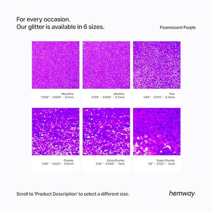 Resin Glitter Fluorescent Purple 100g Chunky (3.5274 Ounce)