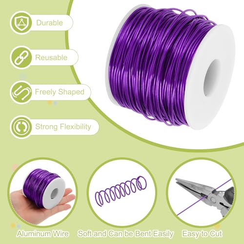 15 Gauge Anodized Aluminum Craft Wire Bendable Bonsai Training Wire 223 Feet 1.5mm for Sculpting Crafts Wreath Floral Beading Jewelry Making