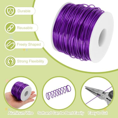 15 Gauge Anodized Aluminum Craft Wire Bendable Bonsai Training Wire 223 Feet 1.5mm for Sculpting Crafts Wreath Floral Beading Jewelry Making
