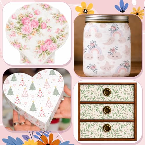 20 Pack Decoupage Napkins Floral Cocktail Decorative Paper Napkins (20 Count)