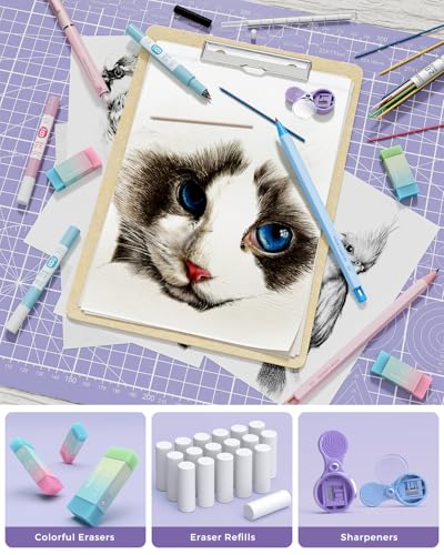 36PCS Mechanical Pencil Set with 624 Lead Refills