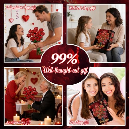 Red Roses Building Blocks Set
