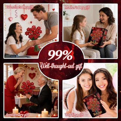 Red Roses Building Blocks Set