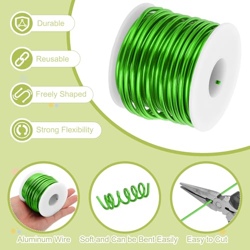 9 Gauge Anodized Aluminum Craft Wire Bendable Bonsai Training Wire 56 Feet 3mm for Sculpting Crafts Wreath Floral Beading Jewelry Making