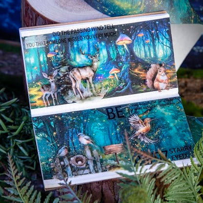Night Forest Seamless Washi Tape Scrapbook Kit (7 Count)
