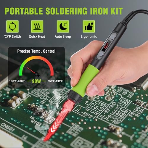 90W Soldering Iron Kit with Digital Display