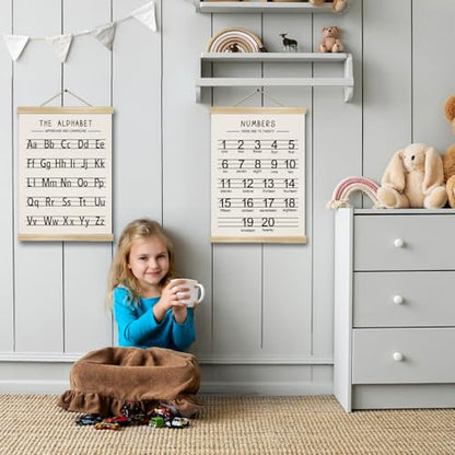 Alphabet and Numbers Wall Chart Set of 2 (2 Count)
