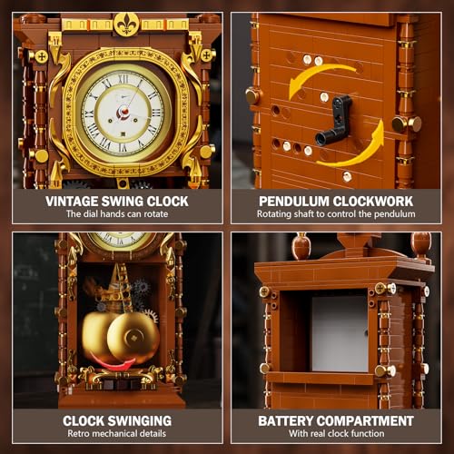 Retro Clock Building Blocks Set