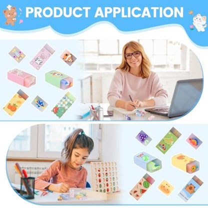 100 Piece Kawaii Cute Animal Pencil Eraser for Kids (100 Count)