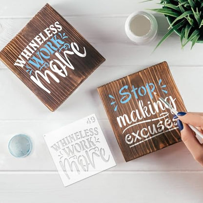 65Pcs Small Stencils for Painting on Wood BurningReusable (65 Count)