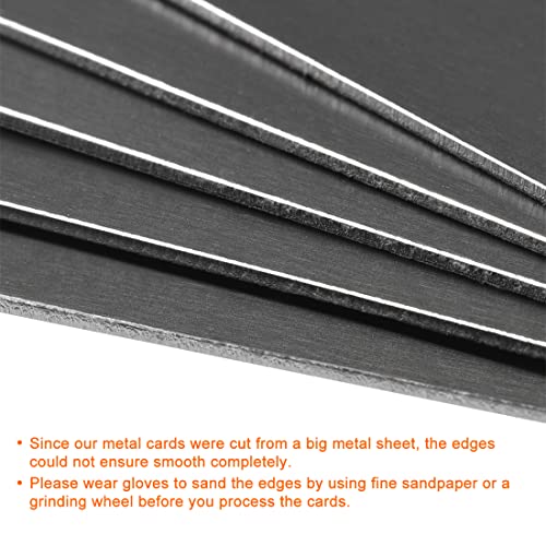 Blank Metal Card 80x50x1mm Anodized Aluminum Plate for DIY Laser Printing Engraving Black 5 Pcs (5 Count)