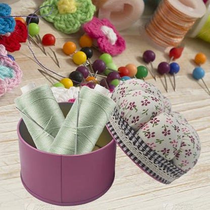 Pumpkin Shaped Pin Cushion with Storage Box