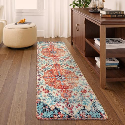Reine Floral Washable Kitchen Runner Rug