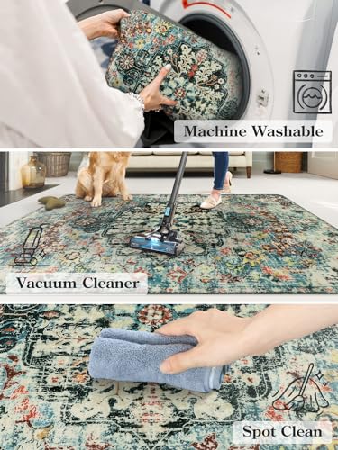 Reine Bohemian Floral Medallion Round Rug