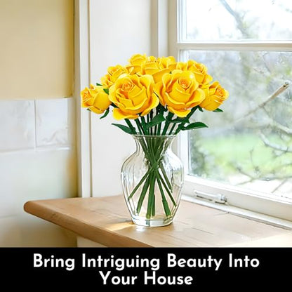 Rose Flower Bouquet Building Set for Adults
