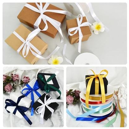100yd 5 8 Inch Black Satin Ribbon Christmas Gift Wrapping Ribbons