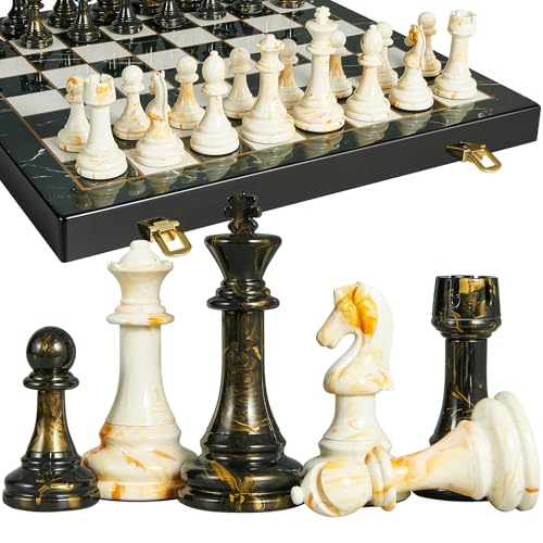 15" Large Chess Set for Adults with Extra 2 Queens