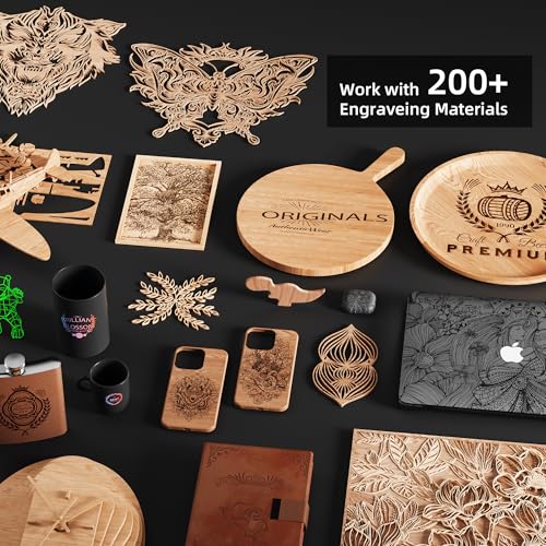 RAY5 Laser Engraver 20000mW Laser Cutter 130W CNC Laser Cutter with 3.5"Touch Screen Laser Engraving Machine DIY Engraver Tool for Metal Glass Wood Leather Laser Class ii