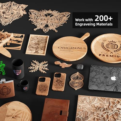 RAY5 Laser Engraver 20000mW Laser Cutter 130W CNC Laser Cutter with 3.5"Touch Screen Laser Engraving Machine DIY Engraver Tool for Metal Glass Wood Leather Laser Class ii
