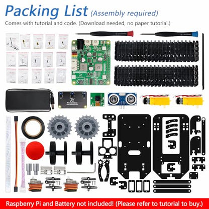 Tank Robot Kit for Raspberry Pi 5 4 B 3 B+ Zero 2 W