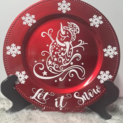 Christmas Stencils for Crafts Reusable 8” Large Christmas Stencil Santa Snowman Gnome Holiday Drawing Templates for Painting on Wood Doormat Fabrics Window Decor (16 Count)
