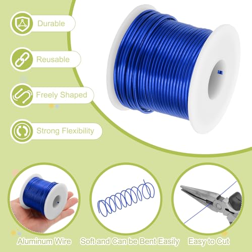 12 Gauge Anodized Aluminum Craft Wire Bendable Bonsai Training Wire 98 Feet 2mm for Sculpting Crafts Wreath Floral Beading Jewelry Making