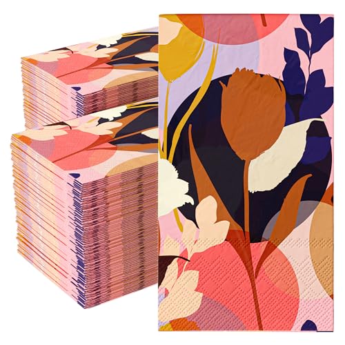 Floral Napkins for Decoupage 200 Pcs 3 Ply Floral Paper Napkins (200 Count)