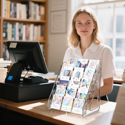 5 Tier Acrylic Card Display Stand (2 Count)