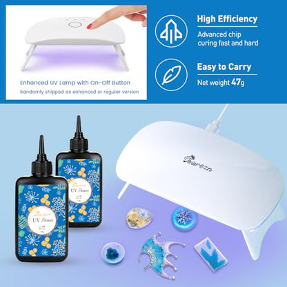 200g UV Resin Kit with Light (7.05 Ounce)