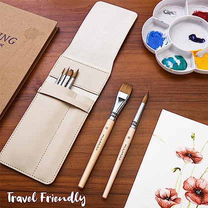 Sable Travel Watercolor Brushes (6 Count)