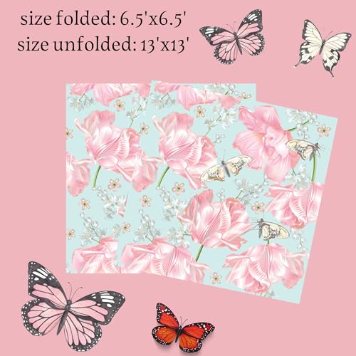 20 ct 13x13 Flowers Paper Luncheon Decoupage Napkins (20 Count)