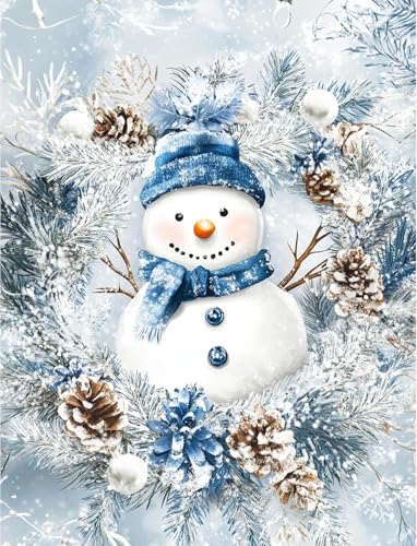 Christmas Stamped Cross Stitch Kits for Beginners Adults 11CT