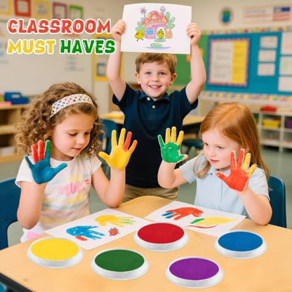 7" Large Ink Pad for Kids Classroom Must Haves Finger Paint