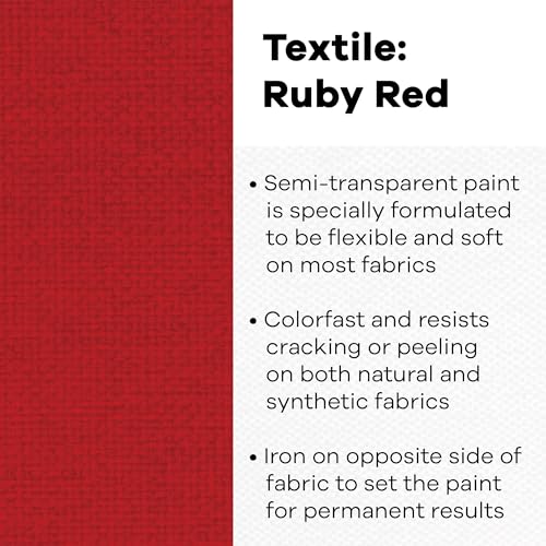 Textile Paint 8 Oz Ruby Red (8 Fl Oz)