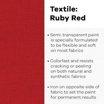 Textile Paint 8 Oz Ruby Red (8 Fl Oz)