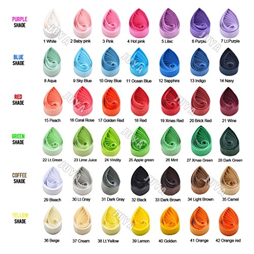 Solid Color Quilling Strips Set 42 Colors 4200 Strips 3mm (4200 Count)