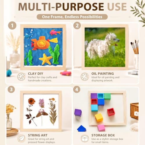 12 Pcs 12 x 12'' Pine Wood Panel Boards Unfinished Square Wood Panels Painting Panel Boards for Crafts Paint DIY Drawing Pouring Art Projects (12 Count)