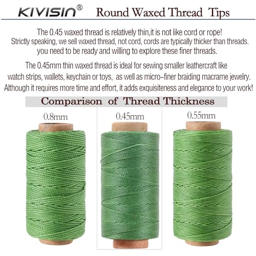 12 Colored Waxed Polyester Thread