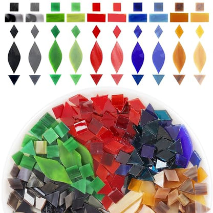 Mosaic Glass Pieces Tiles for Adults (320 Count)