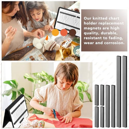 8 Pcs Knitting Chart Keeper Magnet Replacement Set Cross Stitch Line Keeper Knitting Pattern Holder Fold up Pattern Holder