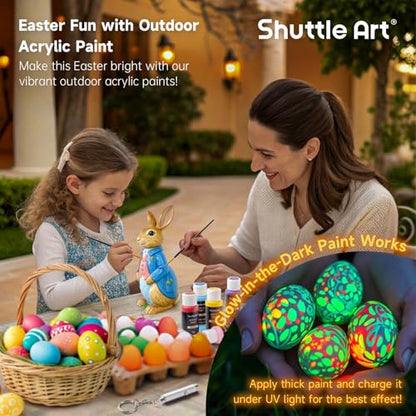 25 Colors Outdoor Acrylic Paint Set (50 Fl Oz)