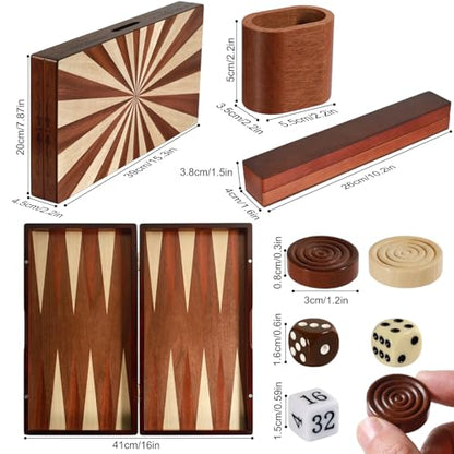 Handcrafted Wooden Backgammon Set