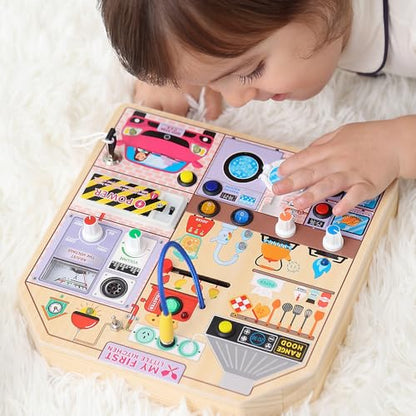Kitchen Busy Board Toy for 3 4 5 Years Old