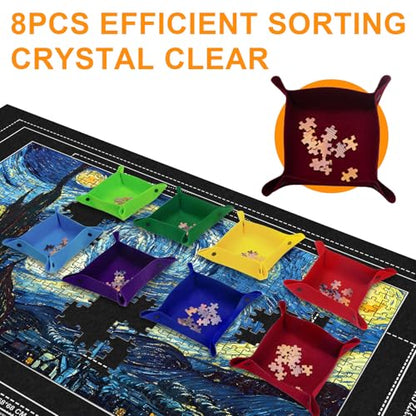 Jigsaw Puzzle Mat Roll Up Storage Puzzles Saver for 2000pcs Organizer