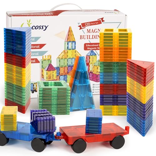 120Pcs Magnetic Tiles Magnetic 3D Building Blocks Set