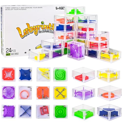 24 Pcs Balance IQ Maze Game Toy Set (24 Count)