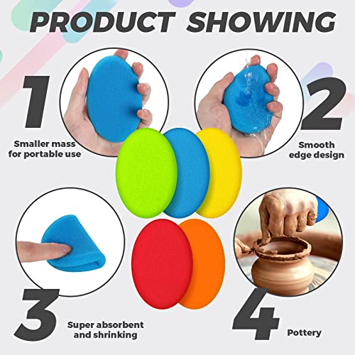 30 Pieces Pottery Sponge for Clay Ceramics Pottery Clay Sponge Cleanup and Shaping Mud Tool Supplies for All Ceramic Artists (30 Count)